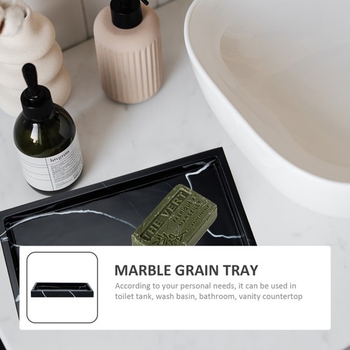Marble Tray Bathroom Decorations Vanity Trays for Toilet Organizer - Picture 8 of 12