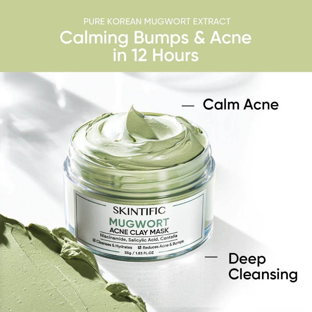 SKINTIFIC Mugwort Acne Clay Mask | eBay