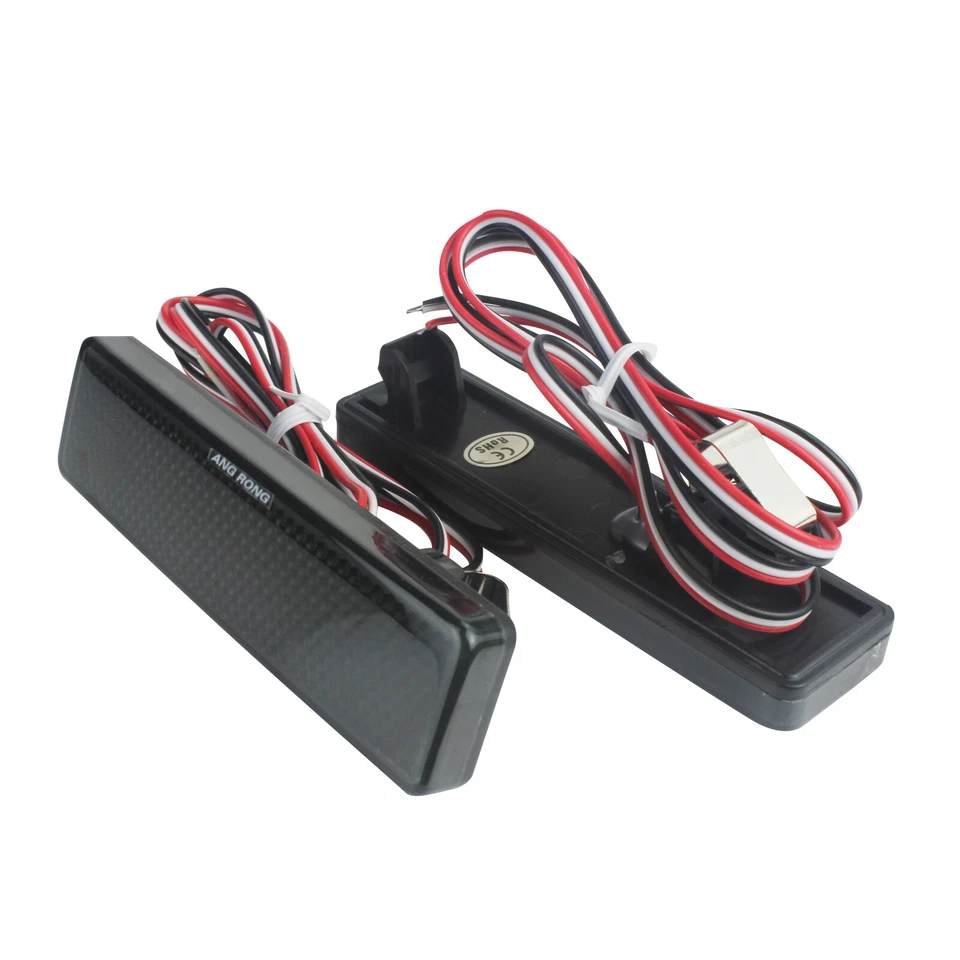 Noir LED Pare-chocs arrière Réflecteur Feu de Position Pour Renault Trafic Opel - Photo 3/4