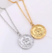 Gold or Silver Saint Christopher Protect Us Pendant Necklace St 50cm Chain UK