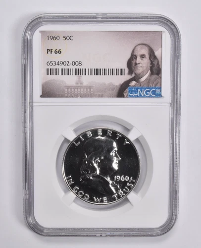 PF66 1960 Proof Franklin Half Dollar NGC Graded - White Coin Spot Free PR