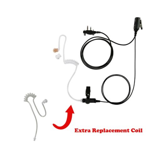 1-Wire Clear Coil Acoustic Headset + Replace Tube for ICOM IC-T2H IC-T7H IC-T22E - Bild 1 von 4