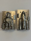 Vintage Astronaut & Spaceship Rocket Ship Chocolate Candy Making Mold Space 