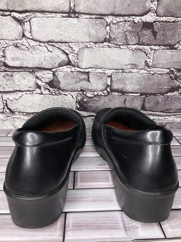 Dr. Scholl’s Careers Black Leather Slip On Work Clog Shoes Women Sz 10M US/41EU - Picture 8 of 18