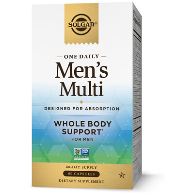 Solgar One Daily Men's Multivitamin Whole Body Support, 60 Capsules