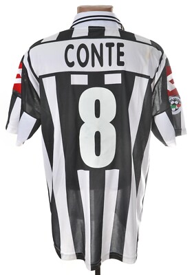 JUVENTUS 2001/2002 HOME FOOTBALL SHIRT JERSEY LOTTO L #8 CONTE