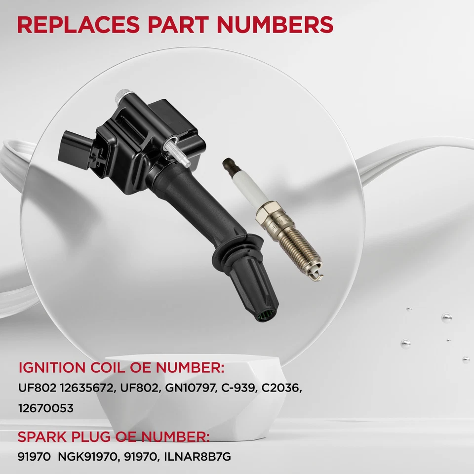 4 Ignition Coil Pack UF802 and Spark Plugs For 2016 Chevrolet Cruze 1.4L l4 Foto 4 de 4