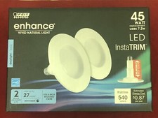 Feit Electric 4" Instatrim Kits 45 Watt uses 7.2w Dimmable Recessed Daylight