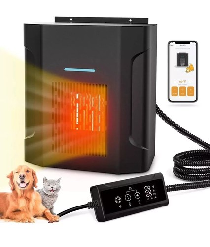 Dog House Heater with Thermostat & APP Remote, 300 Watts Kennel Dog Heater...