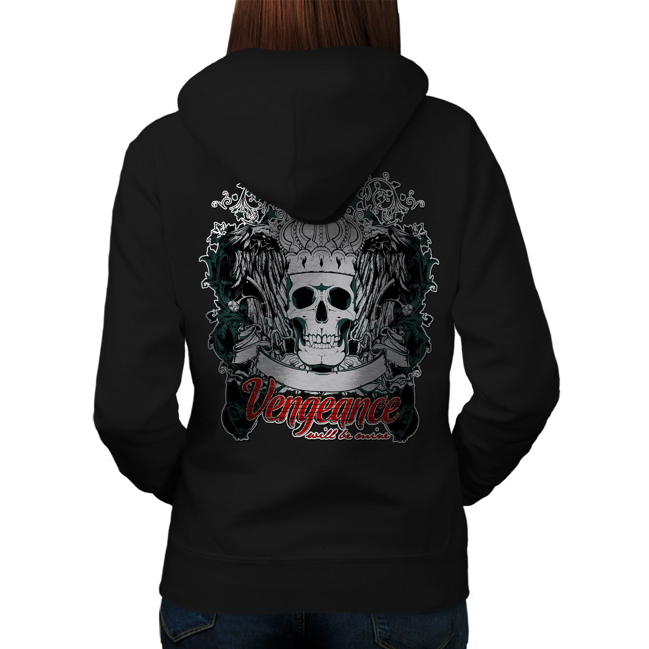 Wellcoda Vengeance Be Mine Thrones Womens Hoodie Back