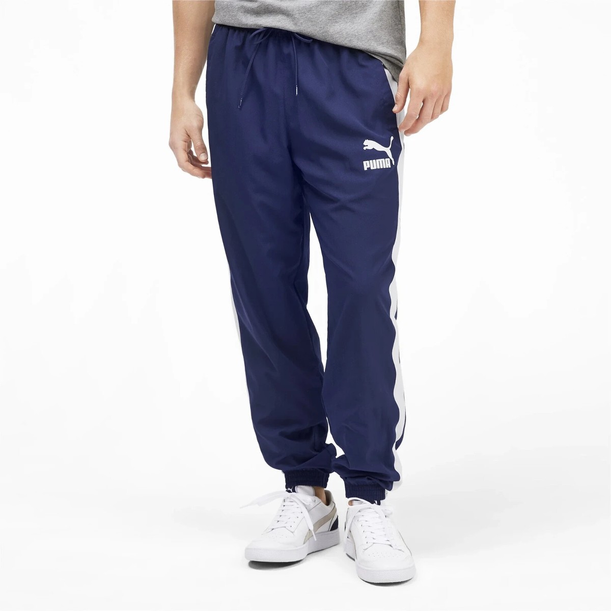 Puma Men' Iconic T7 Track Pant El Woven, 595294-06, Peacoat (Navy