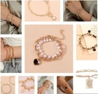 Gold Silver Punk Multilayer Chain Charm Bracelet  Heart Cross Coin Jewellery