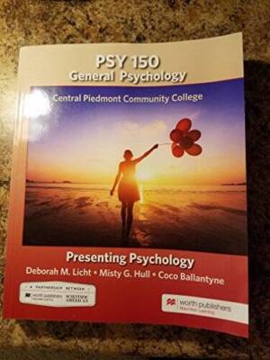 Presenting Psychology - Textbook Binding By Deborah M Licht - GOOD