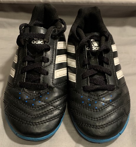 Adidas Goletto V Indoor Soccer Shoes - Black/White/Blue - Child Size 10.5 |  eBay