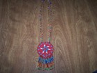 VINTAGE NATIVE AMERICAN 3" BEADED MANDELA NECKLACE — photo 2