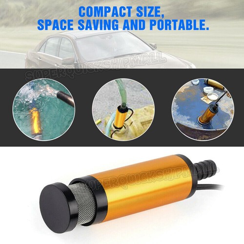 12V Aluminium Diesel Fuel Pump Submersible Transfer Vessel Water Oil Car 38mm AU - Picture 8 of 9