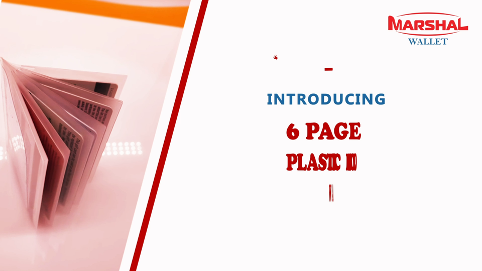 Marshal 2-Pack Clear Vinyl Wallet Set - Bifold & Trifold Insert Card Holders, 6 Pages Each, Credit Card & Photo Slots