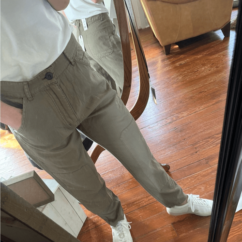 Pantaloni cargo donna Current/Elliott taglia 30 misto lino The Worker gamba dritta nuovi con etichette - Foto 3 di 15