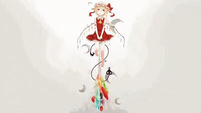 Anime girls touhou GAME flandre scarlet dress Playmat Gaming Mat Desk