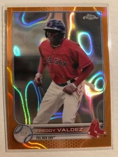 2022 Topps Pro Debut Chrome Orange Lava Refractor /25 Freddy Valdez PD-194