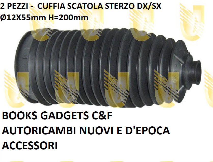 For Alfa Mito Tutti Mod Coppia Cuffia Scatola Sterzo Dx/Sx Ø12x55mm H=200mm