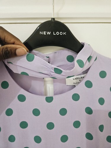 Labelrail x Olivia & Alice Polka Dot Maxi Dress, Lavender /Green Size 12 - Picture 4 of 16