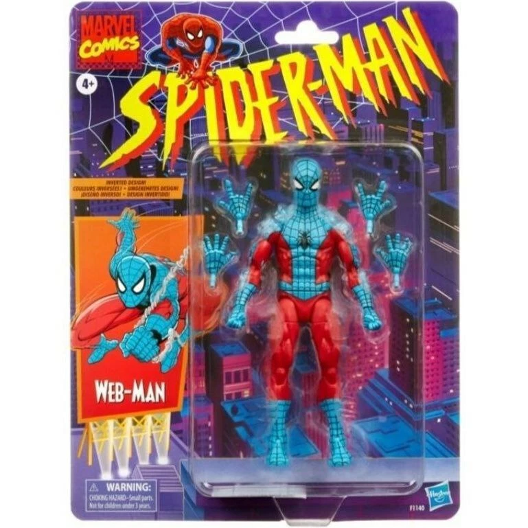 Hasbro Marvel Legends Vintage 6 Inch Spider Man Web Man New Sealed
