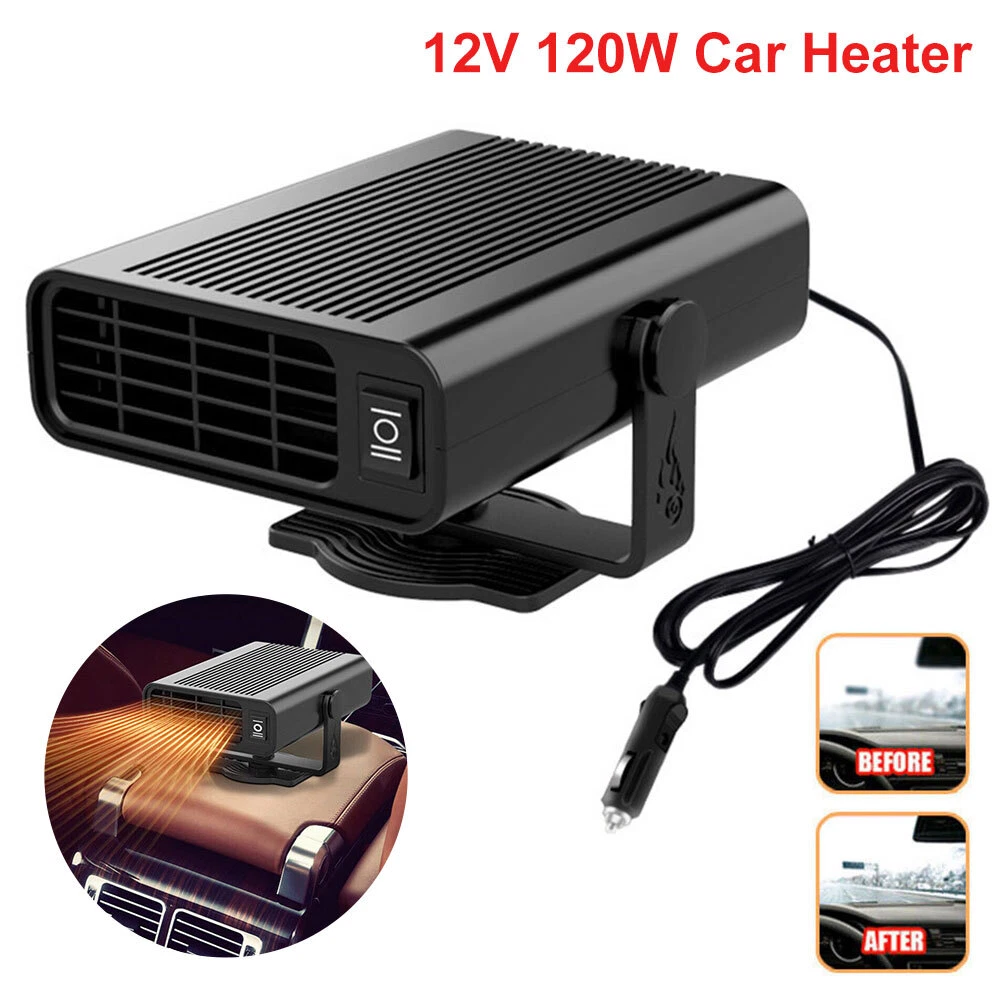 120W DC 12V Electric Car Heater Portable Heating Fan Defogger Defroster  Demister | eBay