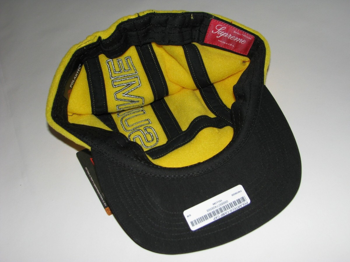SUPREME Polartec Camp Cap YELLOW Hat Small / Medium NEW! F/W 2018
