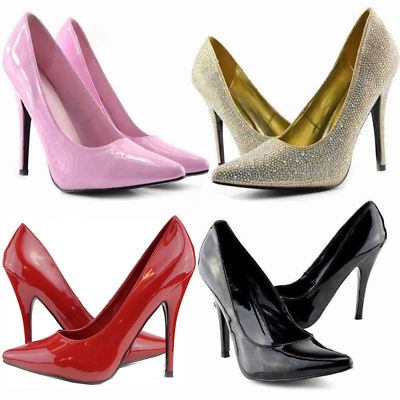 Unisex Platform Court Heels Pointy Toe – Drag Queen Crossdresser Shoes UK  9–12 UK