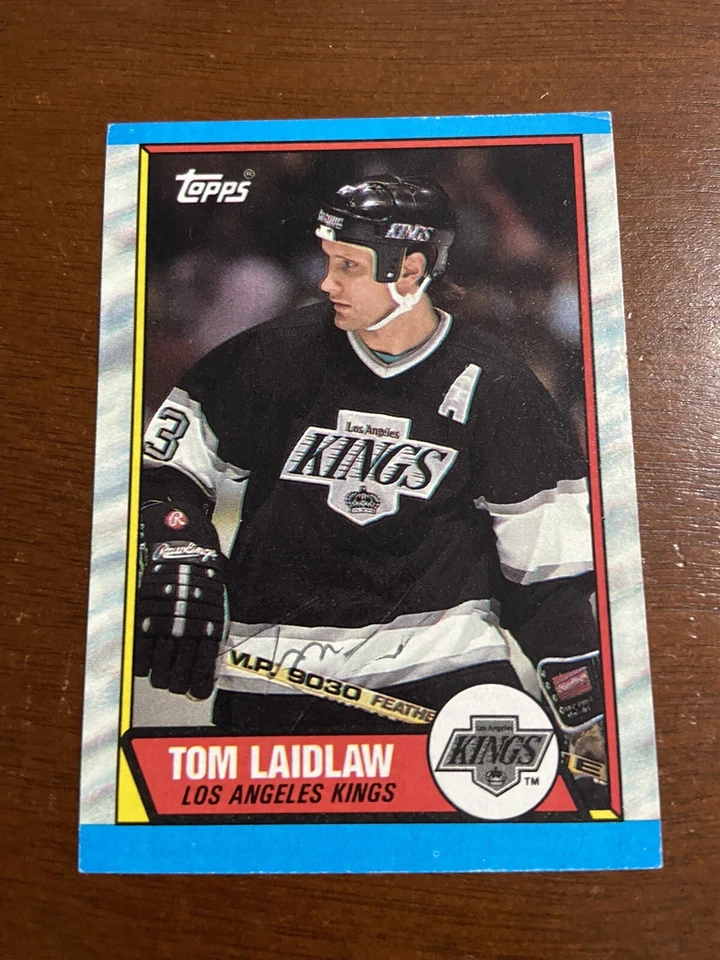 1989-90 Topps Tom Laidlaw Autographed Hockey Cards #34 Los Angeles Kings - Image 3 of 4