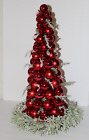 23 ” Christmas Cone Tree Of Colorful Balls Holiday Table Decor