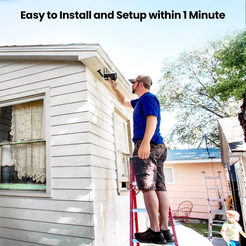 ieGeek 2K Solar Powered Outdoor Wireless Security Camera Spotlight AI Detection - Image 4 of 4