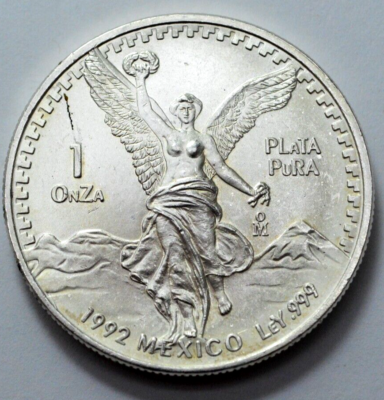 1992年 メキシコ 1オンス 銀貨 メキシコ銀貨 1992年 メキシコ シルバー オンザ リベルタッド 1