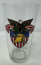 West Point New Beer Glass Duty Honor Country Eagle