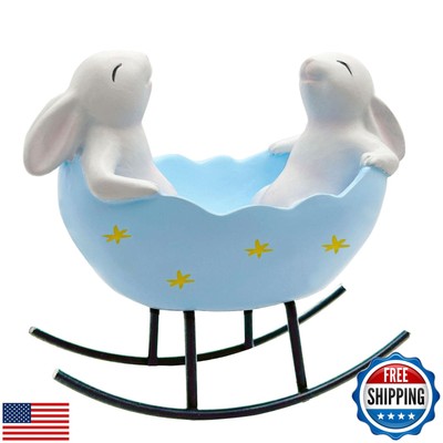 realideas Easter Bunny Candy Dish, Easter Serving Dish, Decorative Bowls Spri