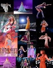 TAYLOR SWIFT ERAS TOUR COLLAGE POSTER SIGNED REPRINT (R4)  17 X 22