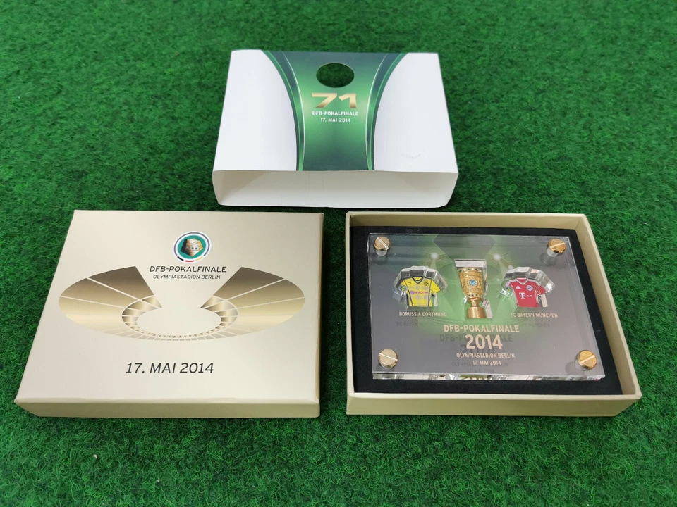 Miniatur in Glas I Gravur DFB Pokalfinale 2014 Berlin I Dortmund Bayern BVB FCB - Bild 2 von 4