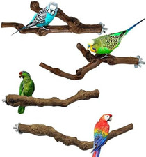 Bird Perches Bird Perch Stand Perches for Bird Cages Natural Bird Perch  4-Piece