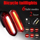 2 X COB LED Bicycle Cycling Tail Lights USB Rechargeable Bike Rear Warning Light