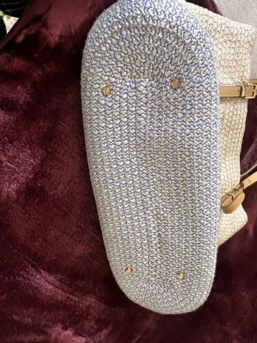 Eric Javits Natural Squishee Raffia Woven Hobo Spacious Handbag Gold Hardware - Picture 4 of 10
