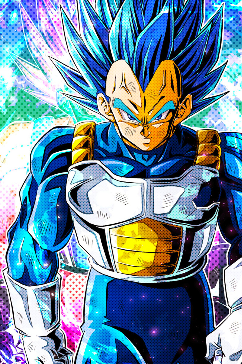 Vegeta Super Saiyan Blue Evolution Poster, Exclusive Art