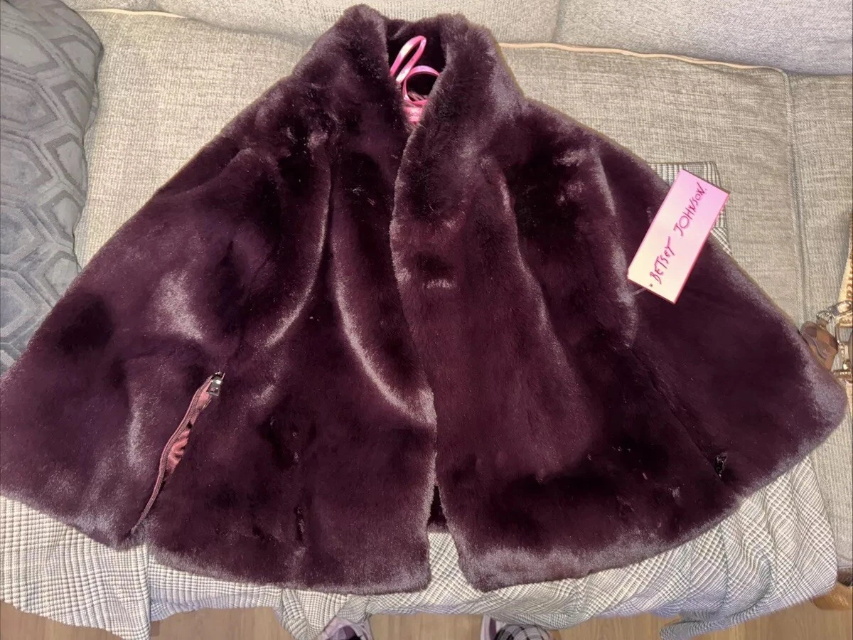 Betsey Johnson Wine Shawl/poncho