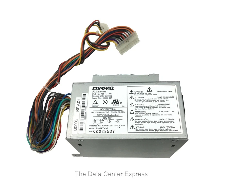 Compaq 90W Power Supply for IPAQ 159447-001 163555-001 SELLER REFURBISHED - Image 2 of 3
