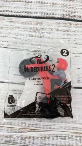 NIB 2018 Disney Incredibles Happy Meal Toy Elasticycle Mrs Elastigirl #2 Sealed - Picture 1 of 2