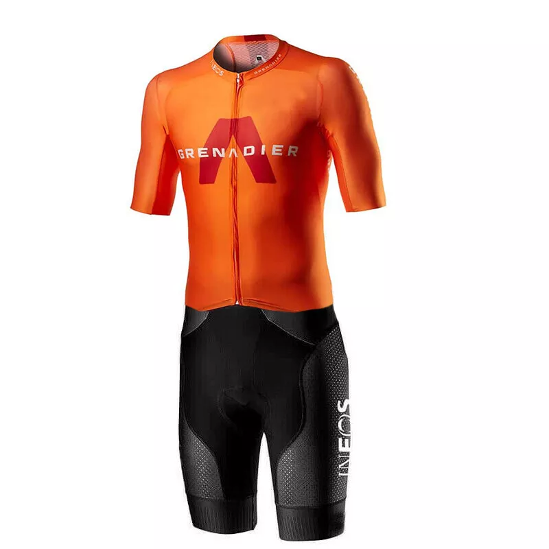 Ineos cycling jumpsuit Cycling Bodysuit Short Sleeve Cycling Jersey Triathlon