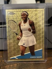 Marketplace image: 2021 Topps Chrome Tennis #100 Coco Gauff Superfractor RC Rookie 1/1