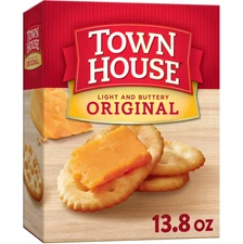 Keebler, Town House, Snack Crackers, Light and Buttery, Original, 13.8 oz Box