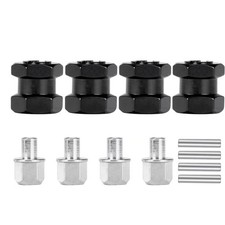 4 Pack 12mm Extended Brass Widen Hex Wheel For Axial SCX10 D90 AX10 1/10 RC Car