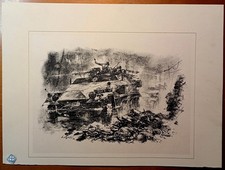 Walter Gotschke - 1942 Wehrmacht graphic sheet (Sd.Kfz. 251, crossing)